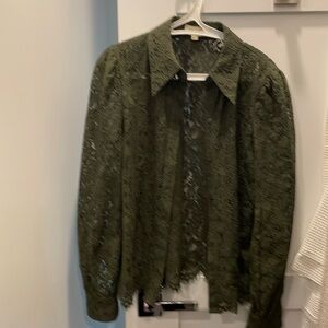 Green L’agence lace top size XS/T